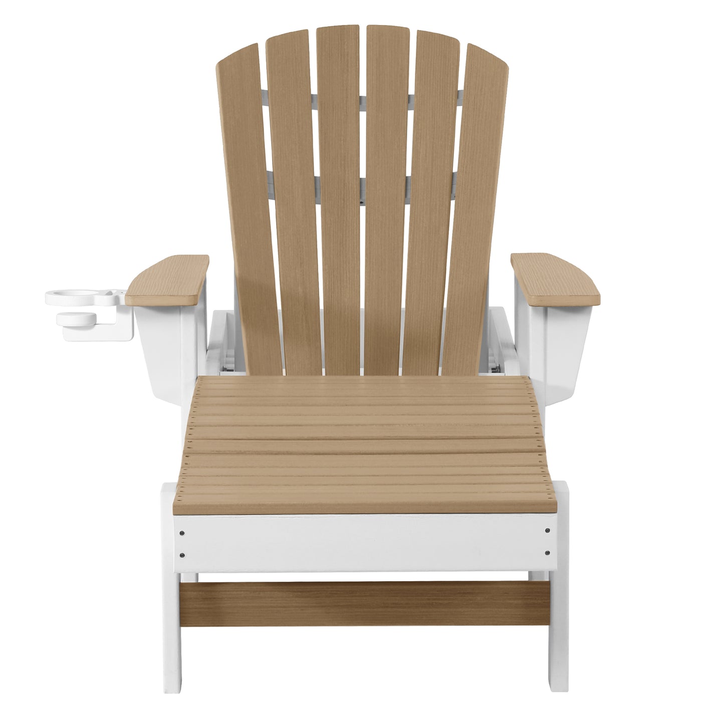 Heritage Ridge Adirondack Chaise Lounge with Arms and Wheels With Cup Holder