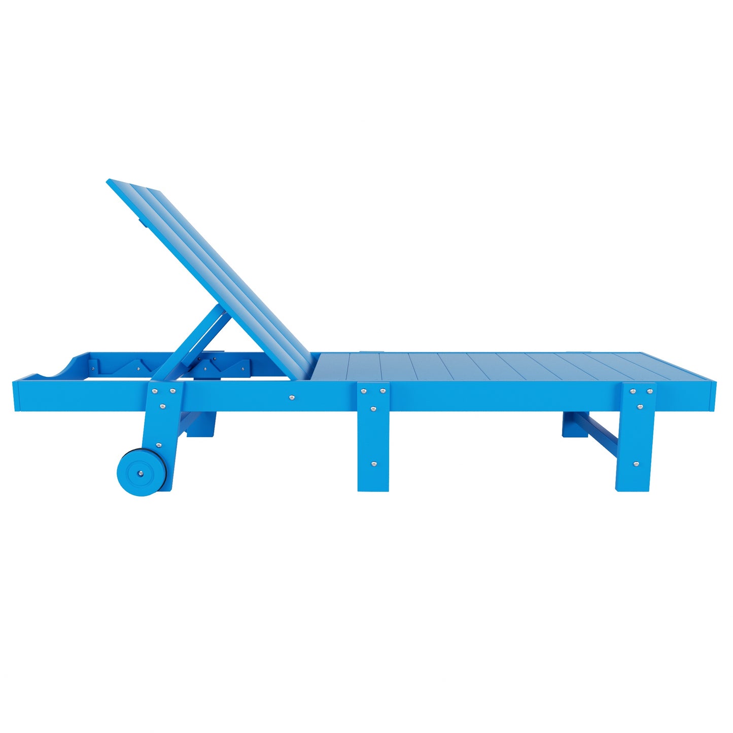 Malibu Modern All-Weather Outdoor Reclining Sun Lounger With Wheels