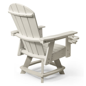 Adirondack Swivel Dining Chair with Cup Holder With Cup Holder