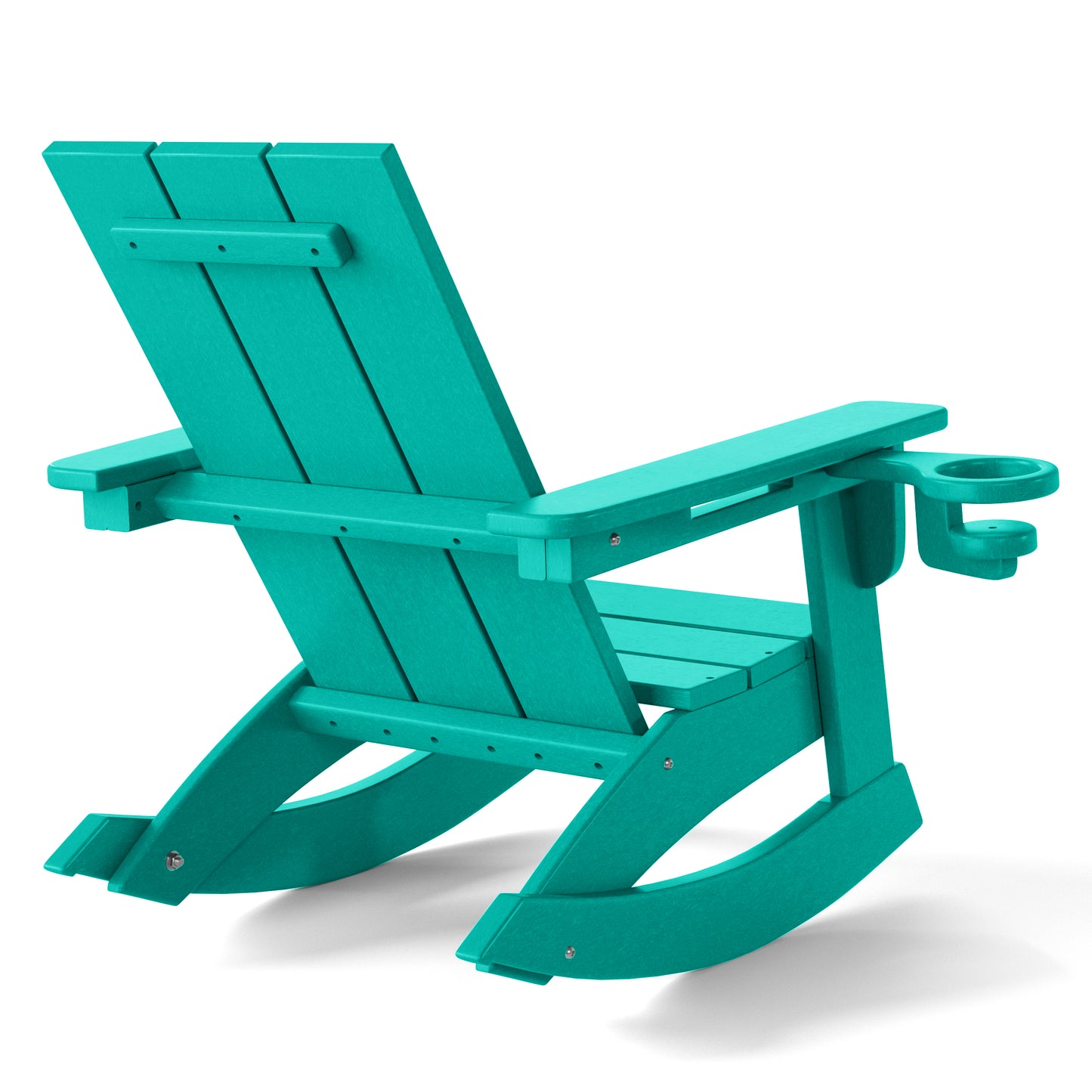 Tiny Terraces Kids Modern Adirondack Rocking Chair with Cup Holder (Set of 2)