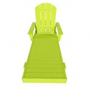 Chatham All-Weather Outdoor Adirondack Reclining Sun Lounger With Arms Rests & Wheels