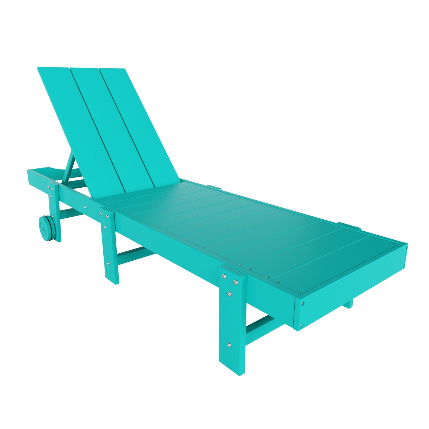 Malibu Modern All-Weather Outdoor Reclining Sun Lounger With Wheels