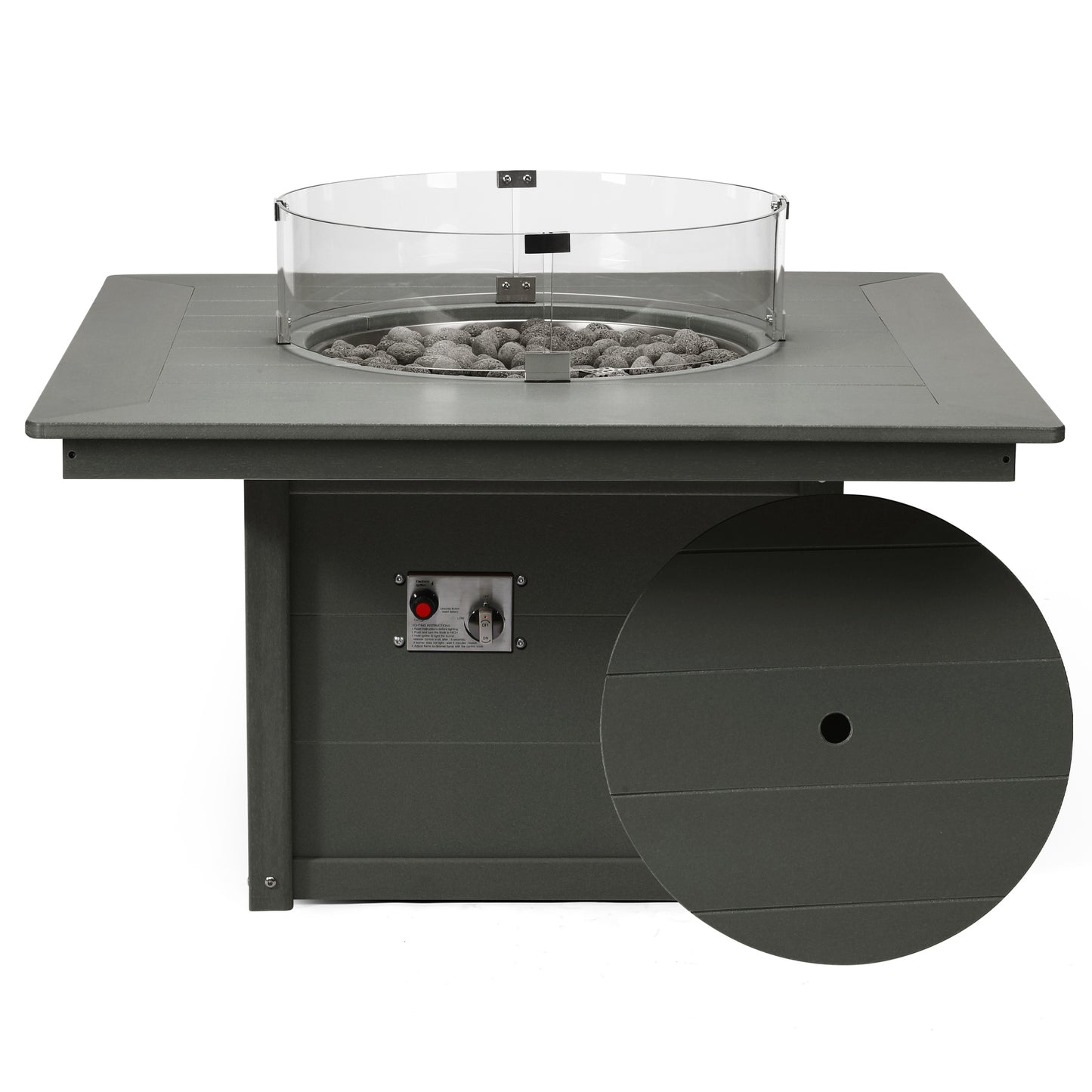 Sedona Square 42" Fire Pit Table