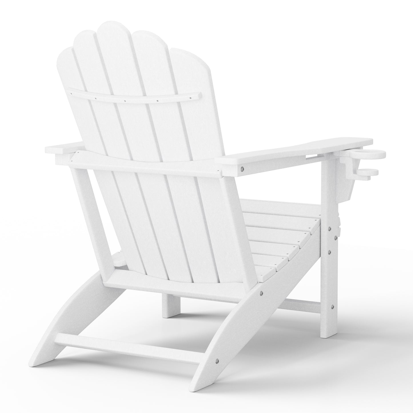 Tahoe All-Weather Outdoor Poly Adirondack Chair with Retractable Cup Holder
