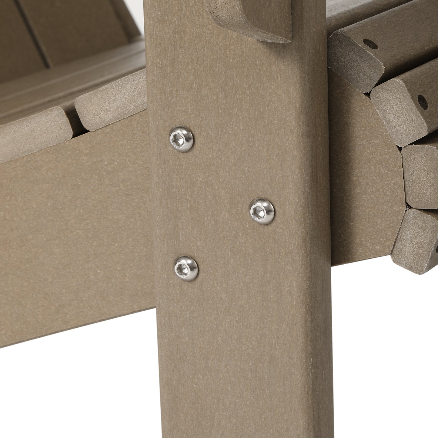 Tahoe All-Weather Outdoor Poly Adirondack Chair with Retractable Cup Holder