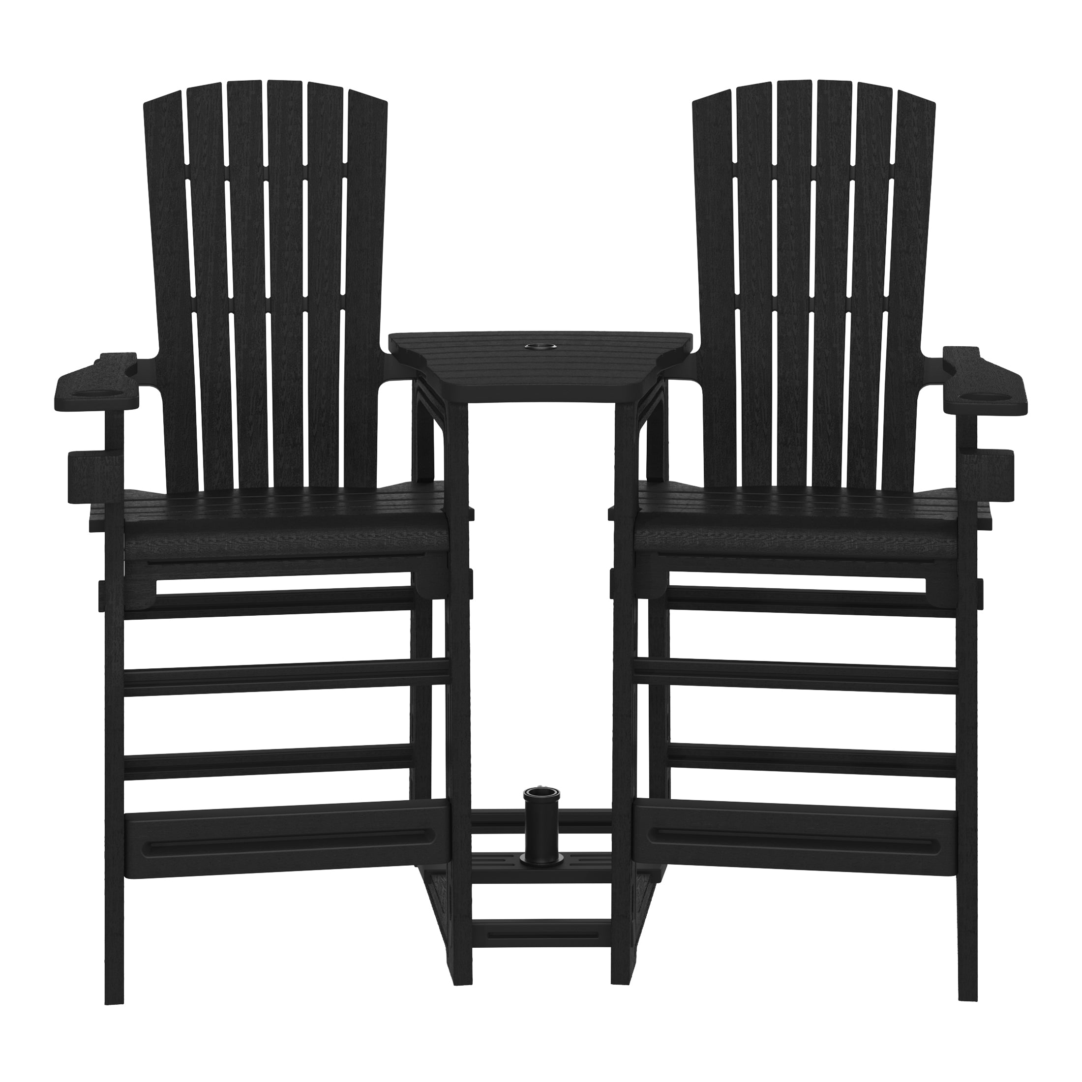 Snap’n Lock Adirondack Balcony Two-Chair Set with Connecting Wedge Table (No Tools or Hardware Required)