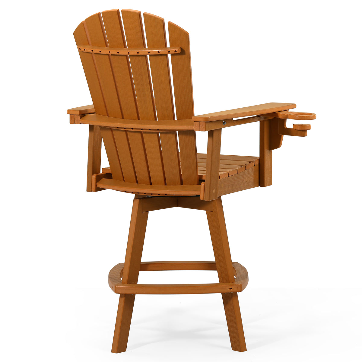 Heritage Ridge Adirondack Swivel Bar Chair With Cup Holder