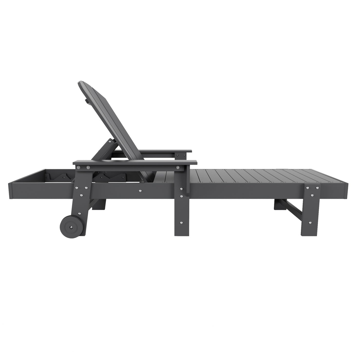 Chatham All-Weather Outdoor Adirondack Reclining Sun Lounger With Arms Rests & Wheels