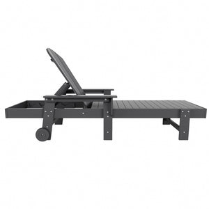 Chatham All-Weather Outdoor Adirondack Reclining Sun Lounger With Arms Rests & Wheels