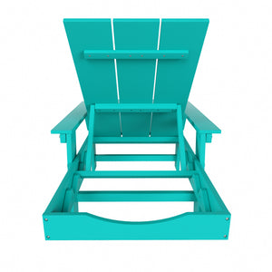 Malibu Modern All-Weather Outdoor Reclining Sun Lounger With Arm Rests & Wheels
