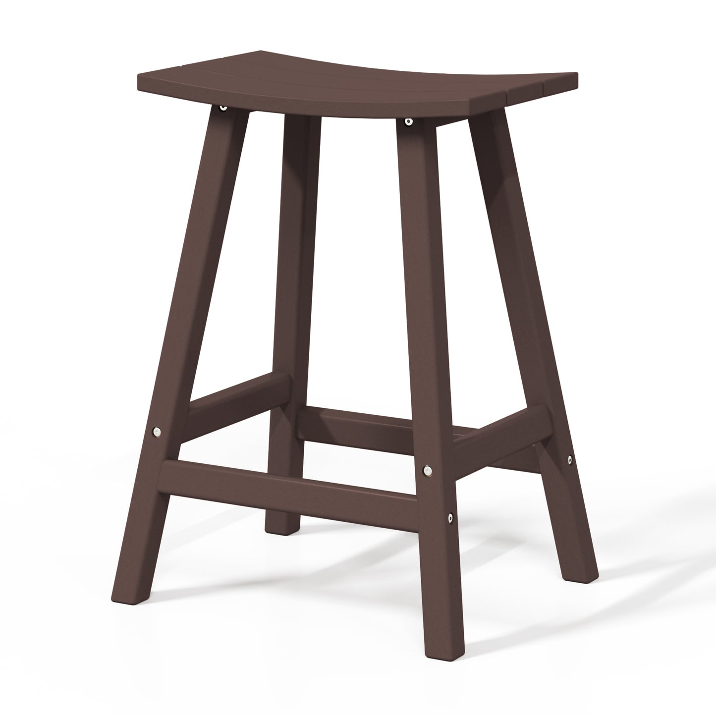 Stockholm All-Weather Outdoor Saddle Counter Stool (24" Height)