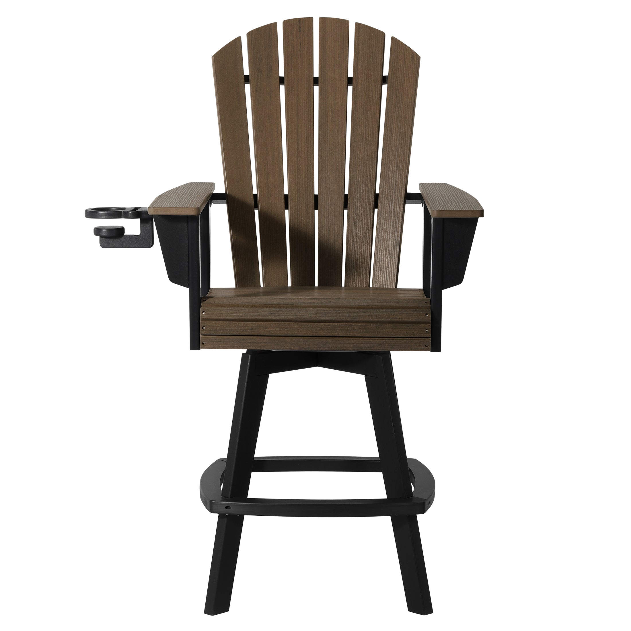 Heritage Ridge Adirondack Swivel Bar Chair With Cup Holder