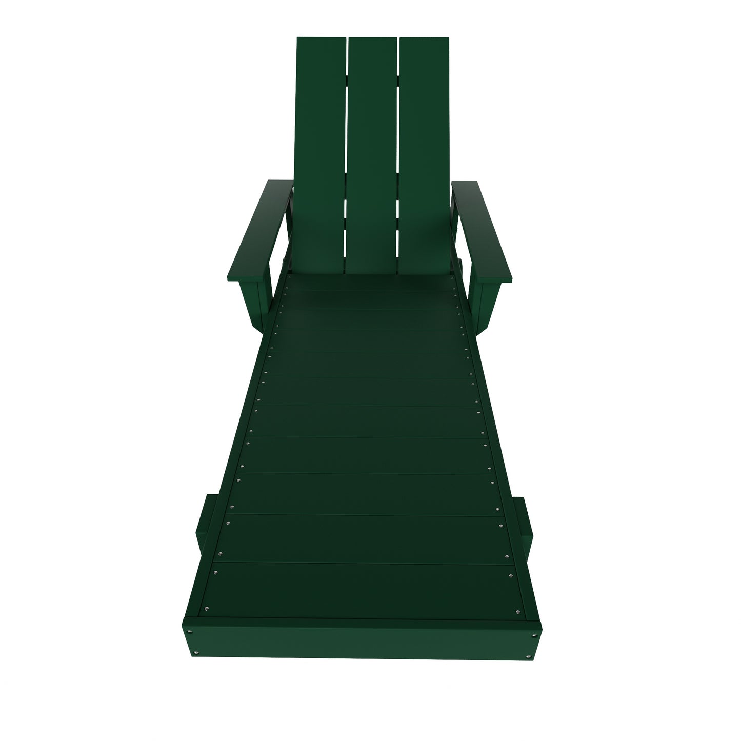 Malibu Modern All-Weather Outdoor Reclining Sun Lounger With Arm Rests & Wheels
