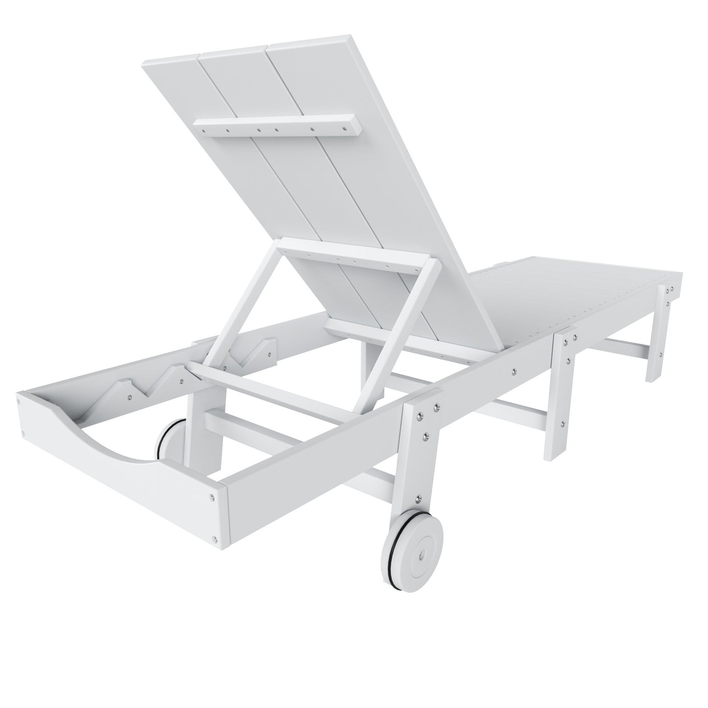 Malibu Modern All-Weather Outdoor Reclining Sun Lounger With Wheels
