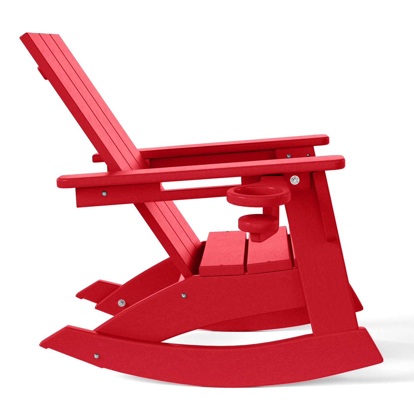 Tiny Terraces Kids Modern Adirondack Rocking Chair with Cup Holder (Set of 2)