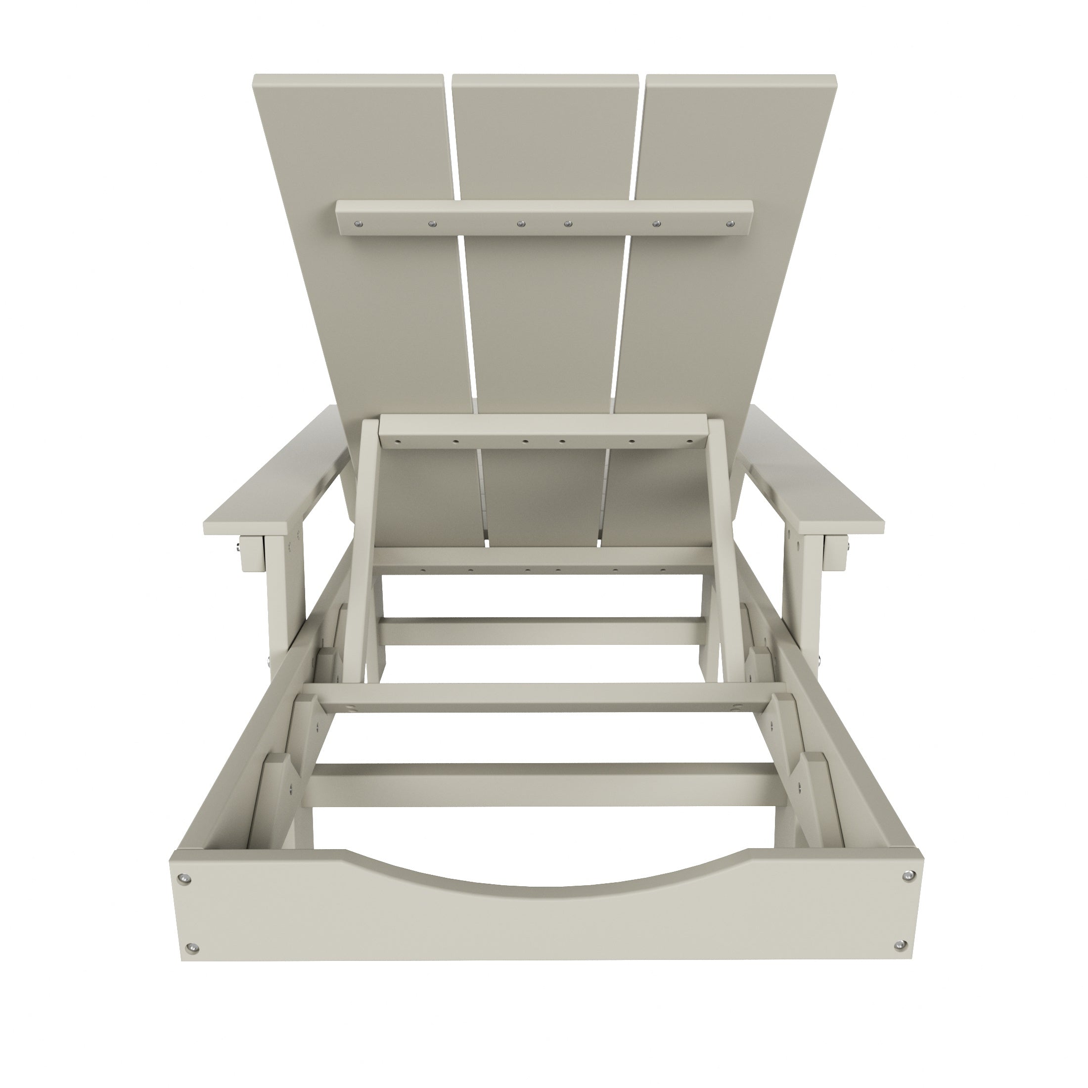 Malibu Modern All-Weather Outdoor Reclining Sun Lounger With Arm Rests & Wheels