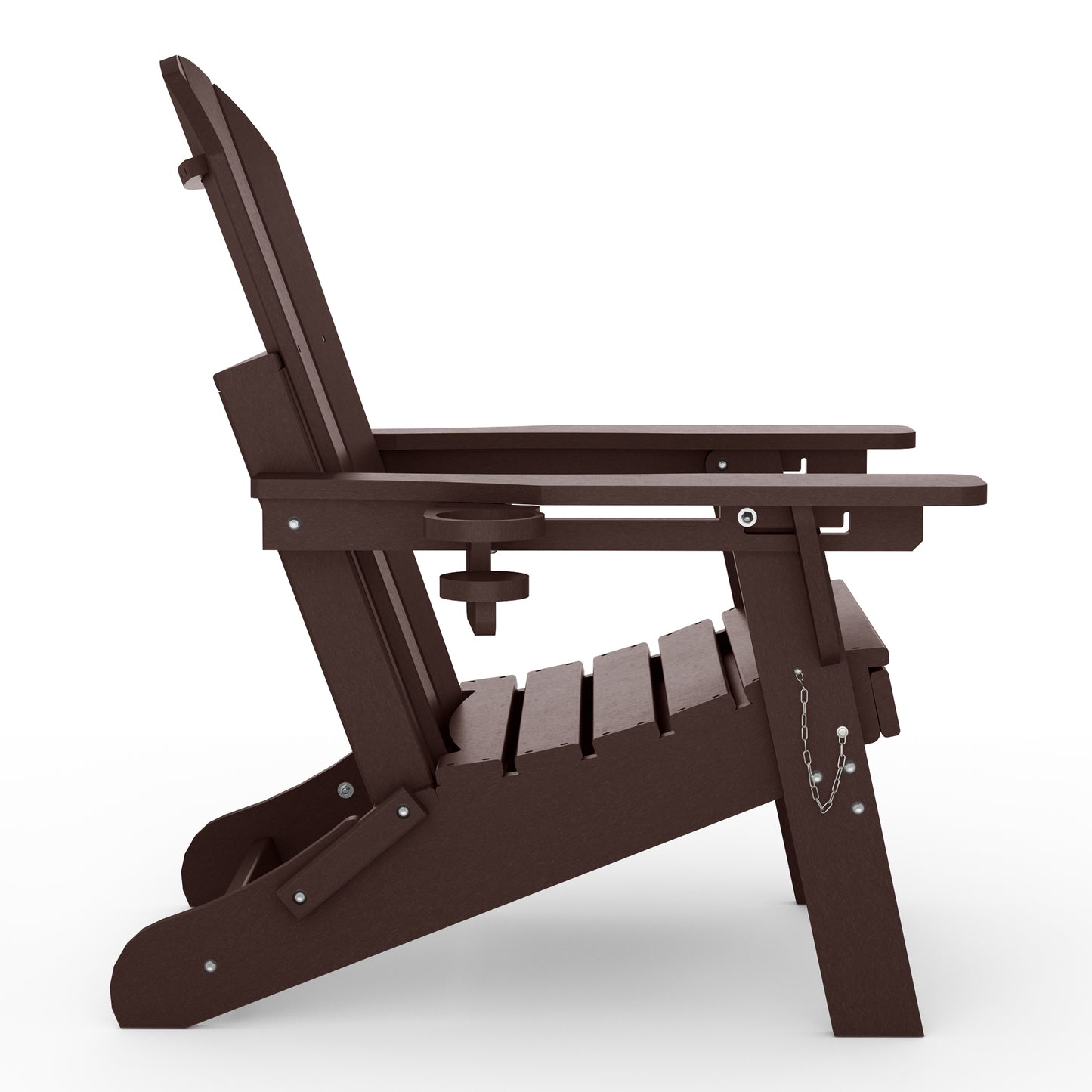 Chatham Folding Adjustable Adirondack Chair with Cup Holder and Hideaway Ottoman