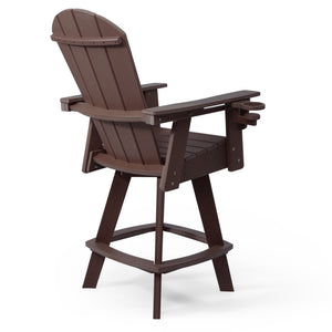 Chatham Adirondack Swivel Bar Chair with Cup Holder