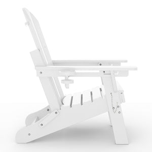 Chatham Folding Adjustable Adirondack Chair with Cup Holder and Hideaway Ottoman