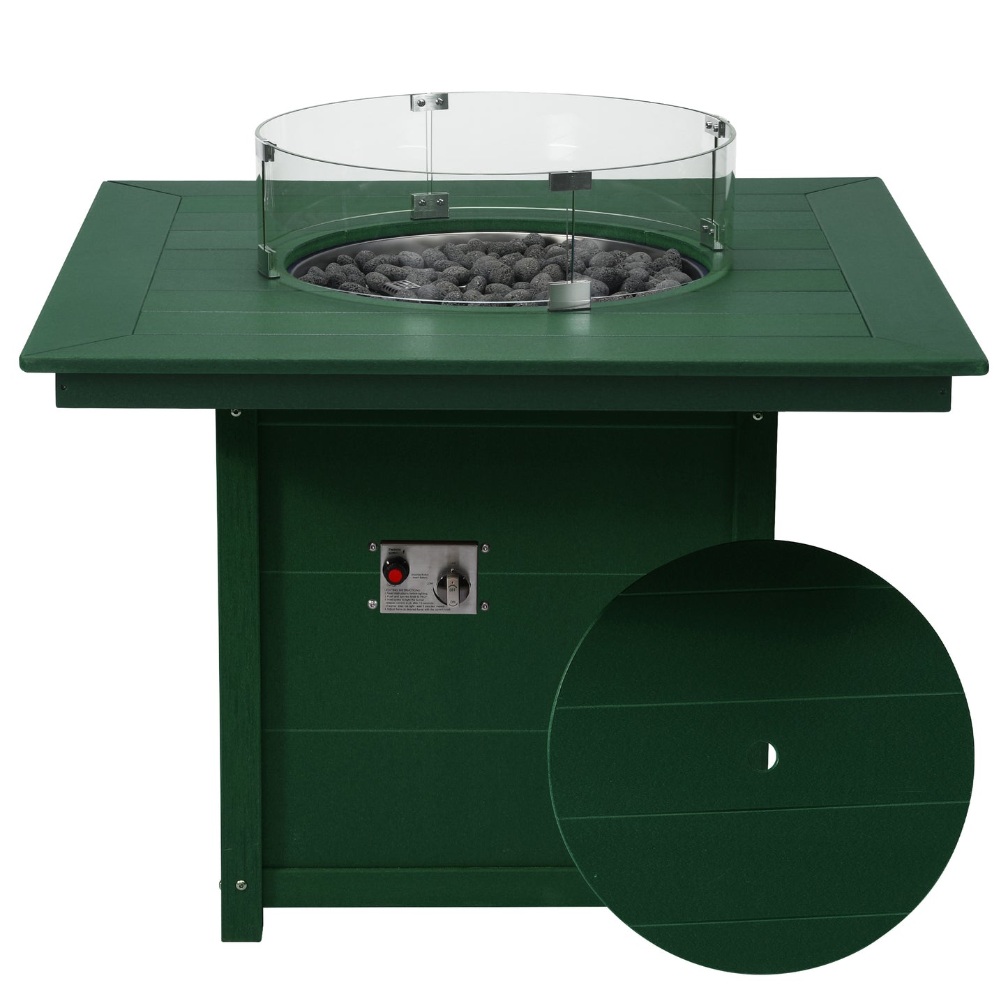 Sedona Square 42" Dining Fire Pit Table