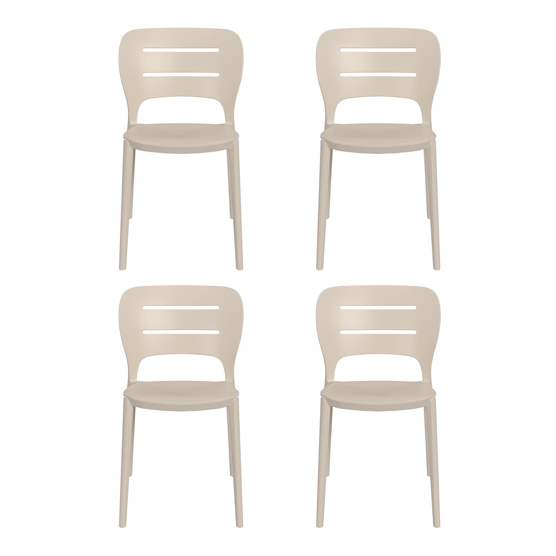 Patio Stacking Dining Side Chair (Set of 4)