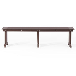 Tuscany All-Weather Outdoor 65" Trestle Dining Bench