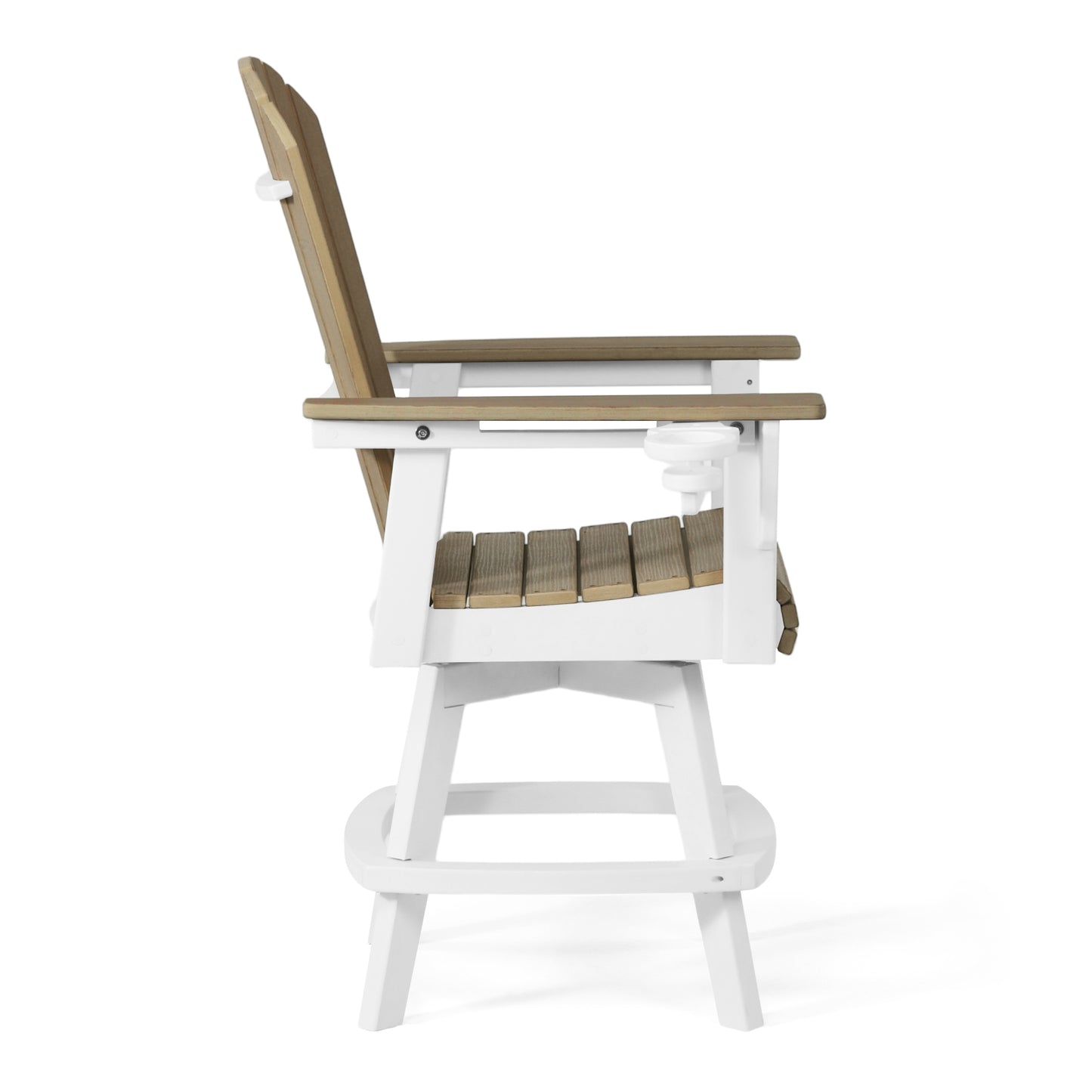 Heritage Ridge Adirondack Swivel Counter Chair With Cup Holder