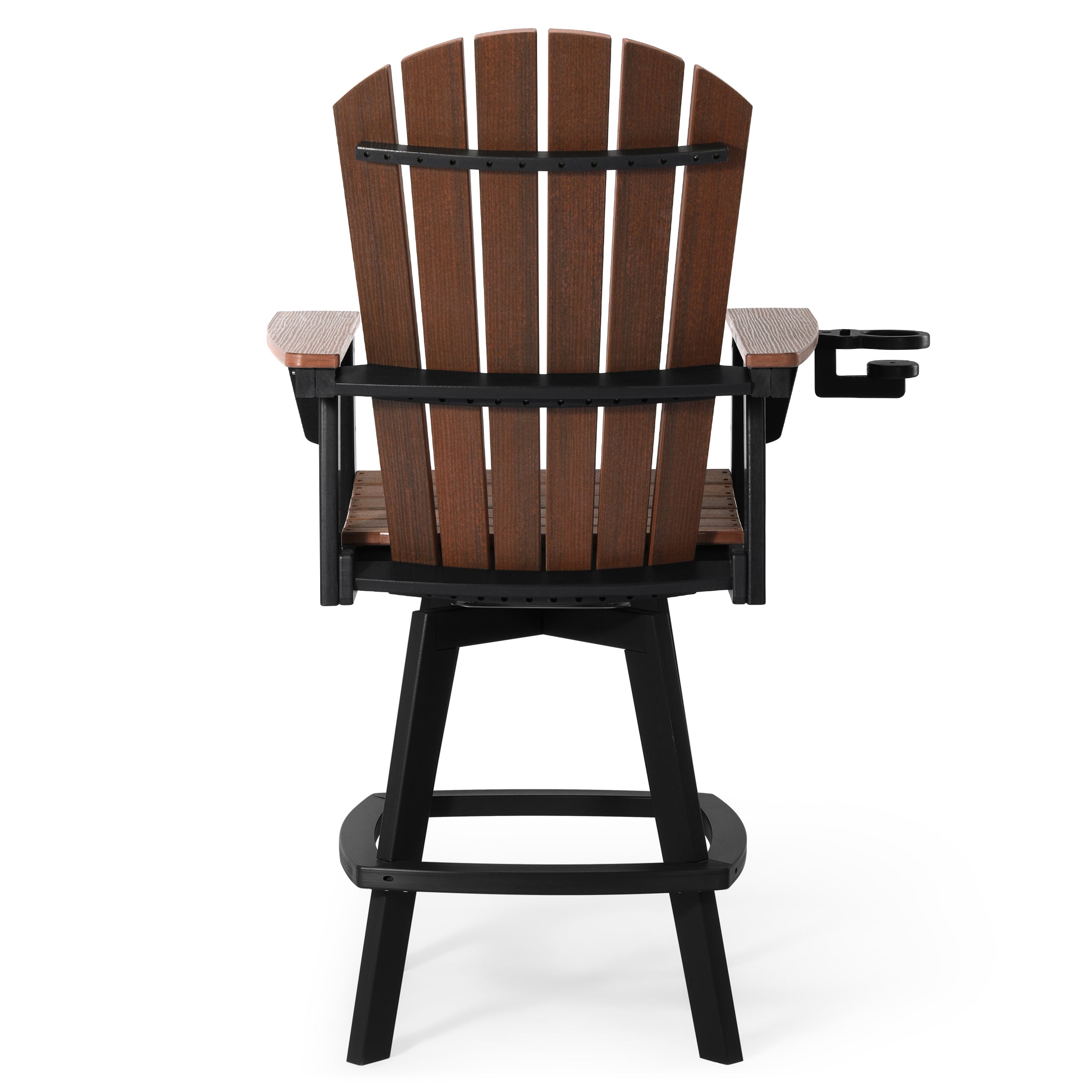 Heritage Ridge Adirondack Swivel Bar Chair With Cup Holder