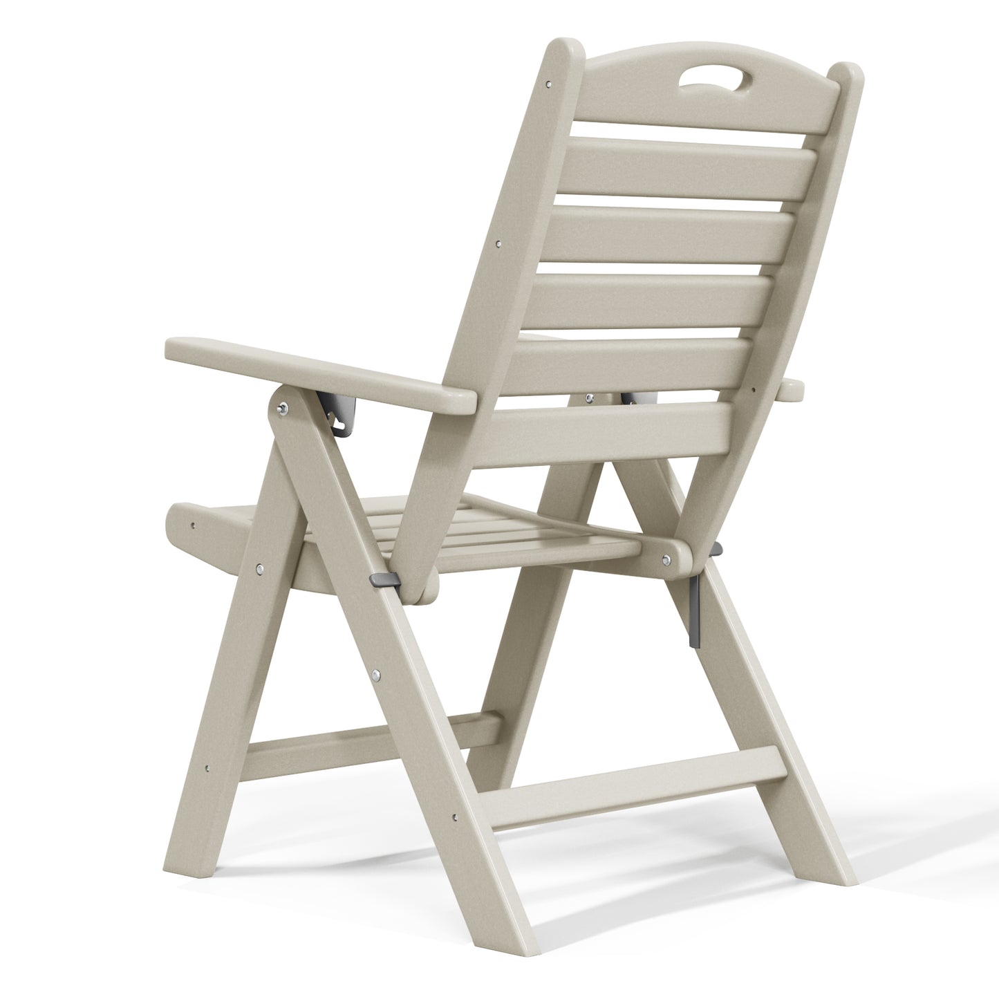 Aarhus All-Weather Outdoor Patio Folding Tall Back Dining Chair (38" High)