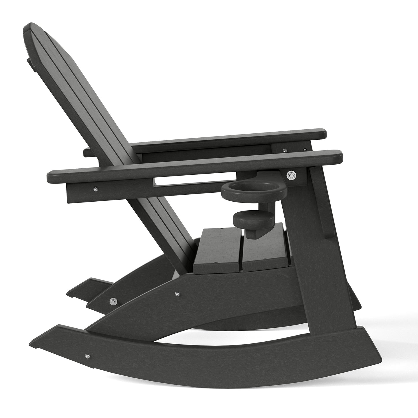 Tiny Terraces Kids Adirondack Rocking Chair with Cup Holder (Set of 2)