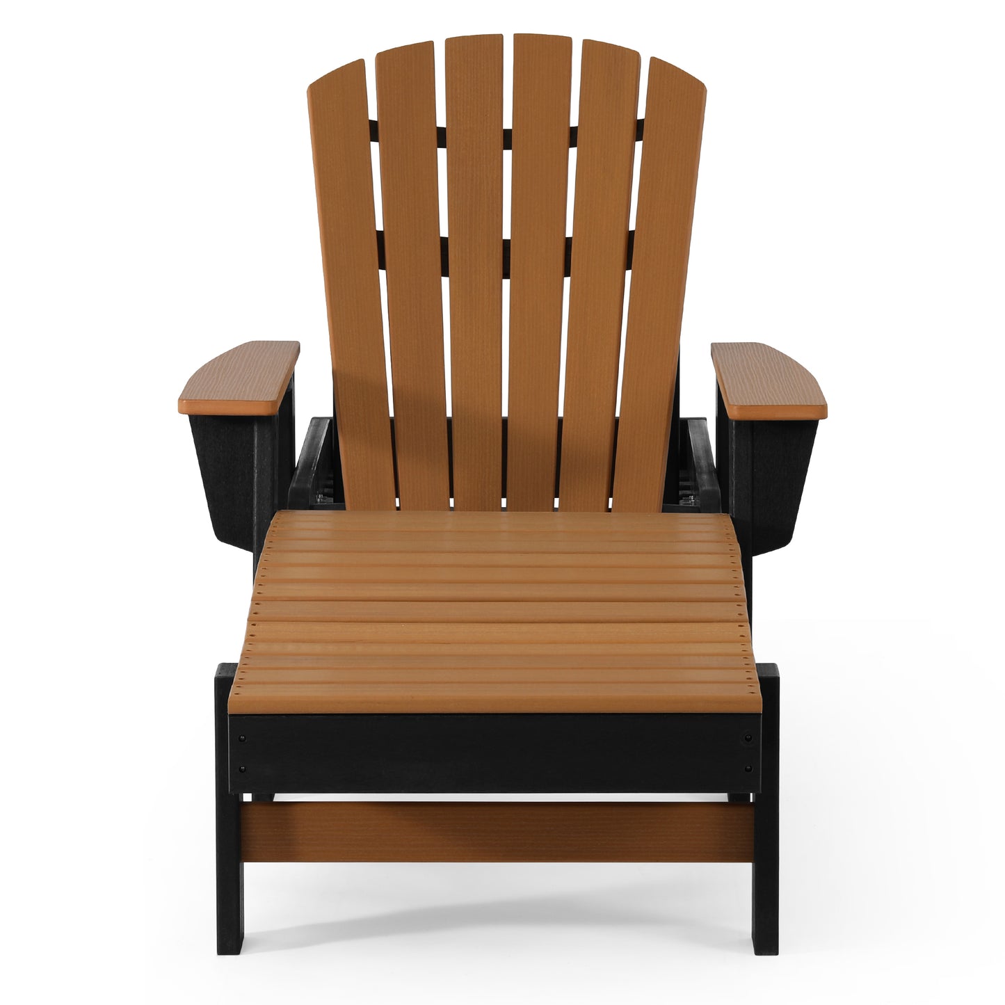 Heritage Ridge Adirondack Chaise Lounge with Arms and Wheels With Cup Holder