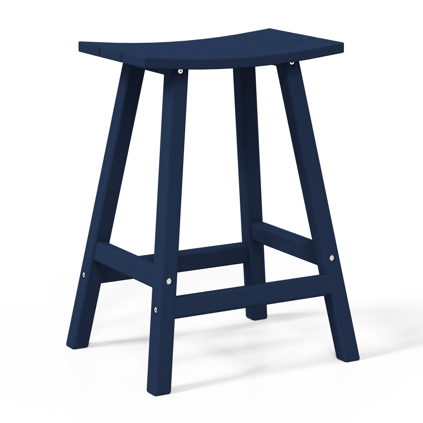 Stockholm All-Weather Outdoor Saddle Counter Stool (24" Height)