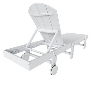 Chatham All-Weather Outdoor Adirondack Reclining Sun Lounger With Wheels