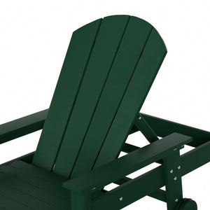 Chatham All-Weather Outdoor Adirondack Reclining Sun Lounger With Arms Rests & Wheels
