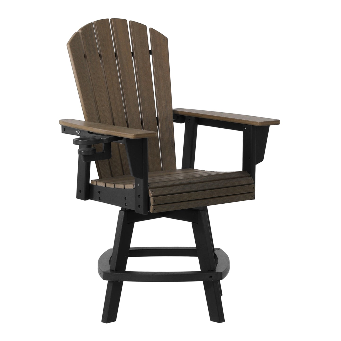 Heritage Ridge Adirondack Swivel Counter Chair With Cup Holder