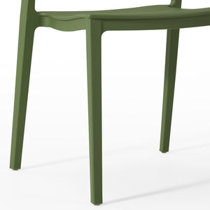Patio Stacking Dining Side Chair (Set of 2)