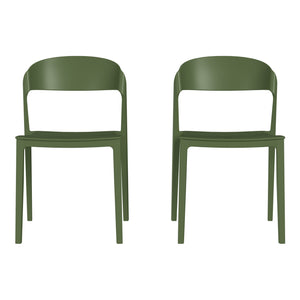 Patio Stacking Dining Side Chair (Set of 2)