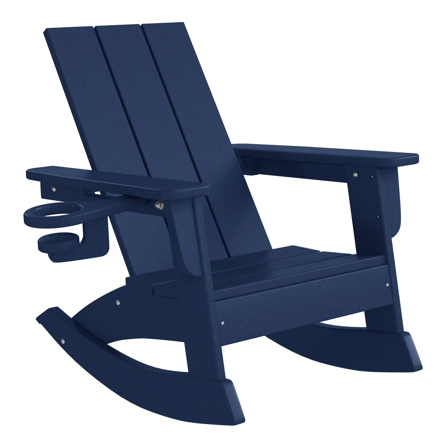 Tiny Terraces Kids Modern Adirondack Rocking Chair with Cup Holder (Set of 2)