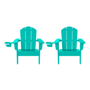 Tiny Terraces Kids Adirondack Chair with Cup Holder (Set of 2)