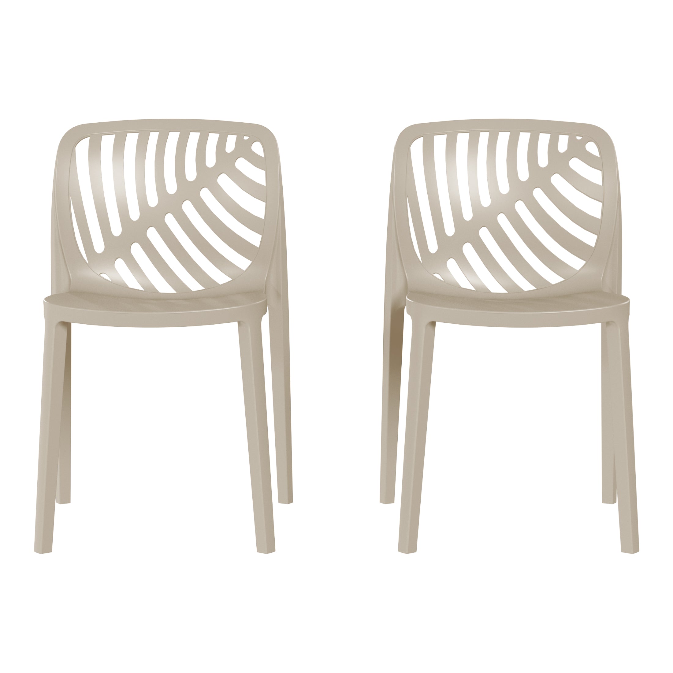 Patio Stacking Dining Side Chair (Set of 2)