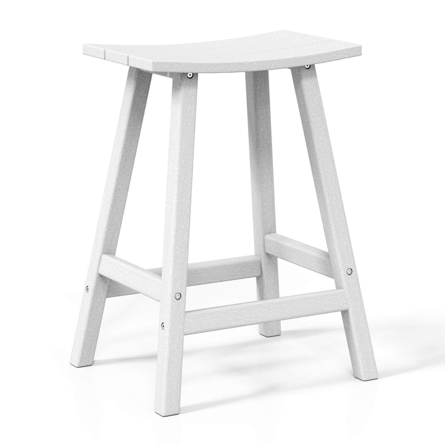 Stockholm All-Weather Outdoor Saddle Counter Stool (24" Height)