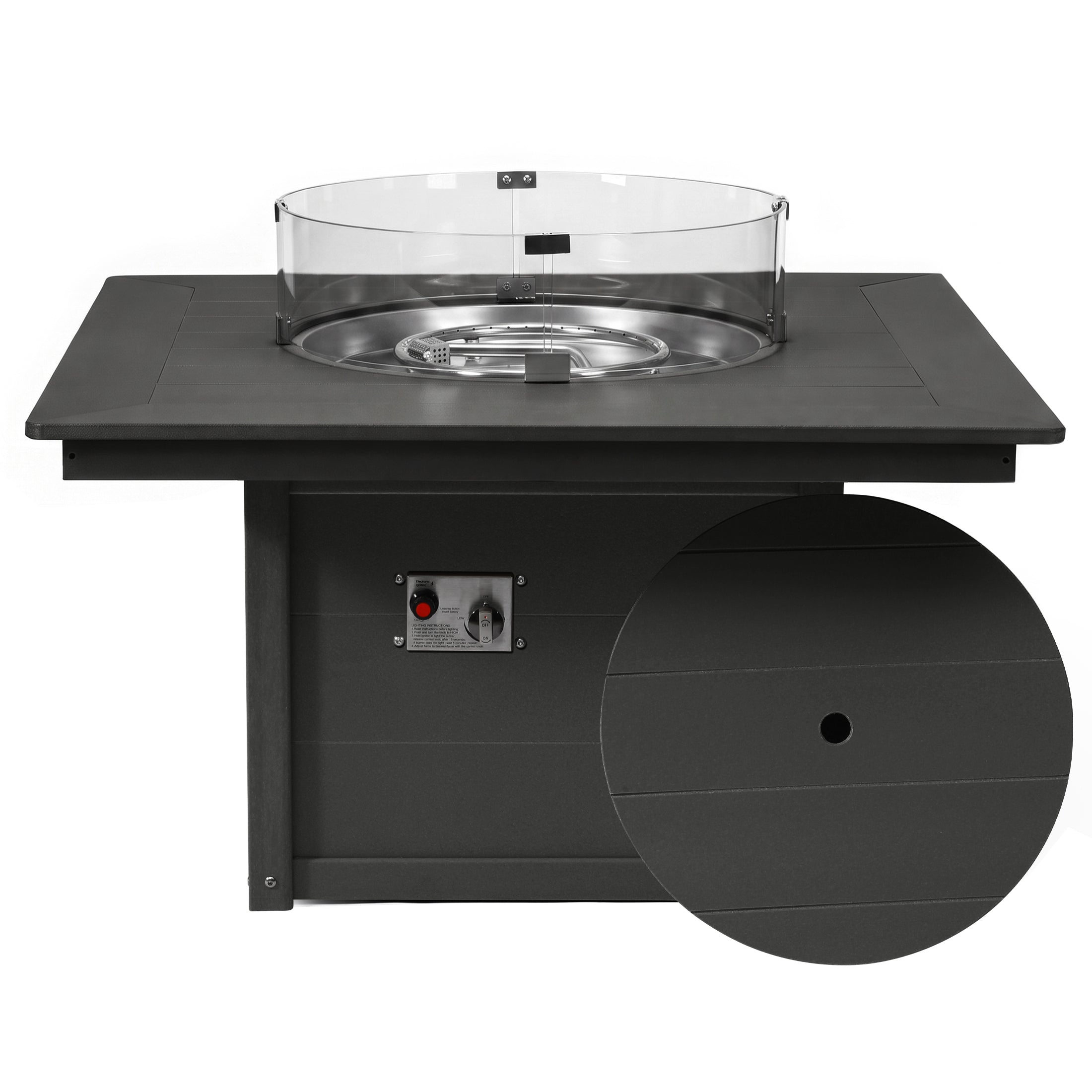 Sedona Square 42" Fire Pit Table