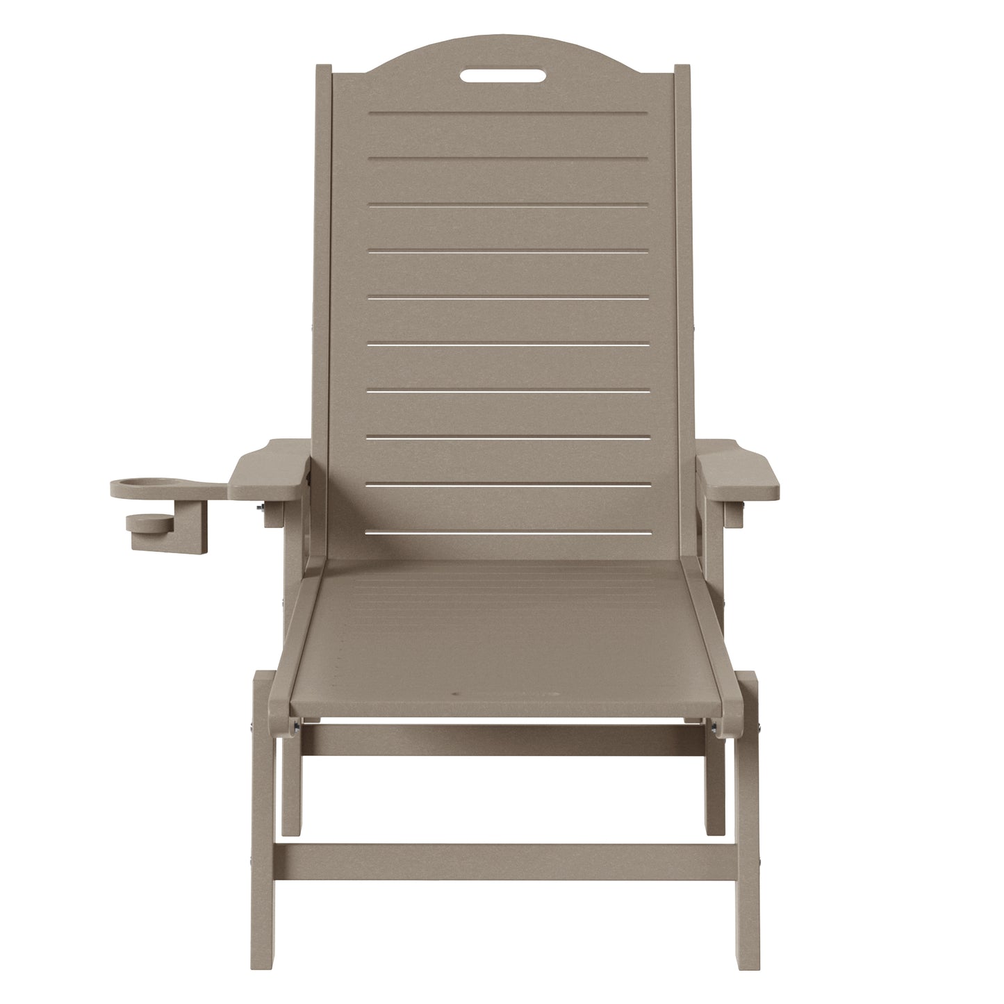 Santa Barbara Reclining Chaise Lounge with Cup Holder and Wheels