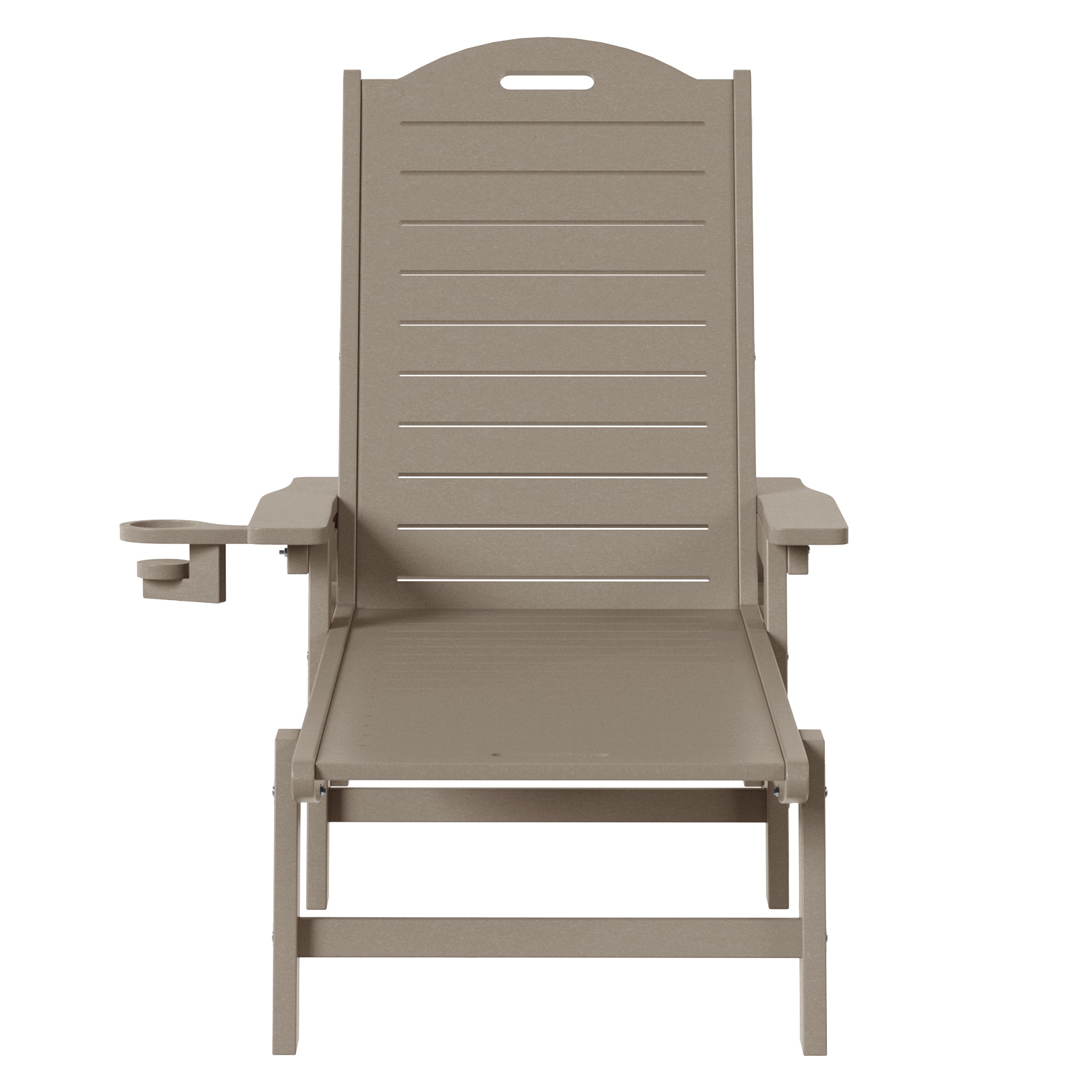 Santa Barbara Reclining Chaise Lounge with Cup Holder and Wheels