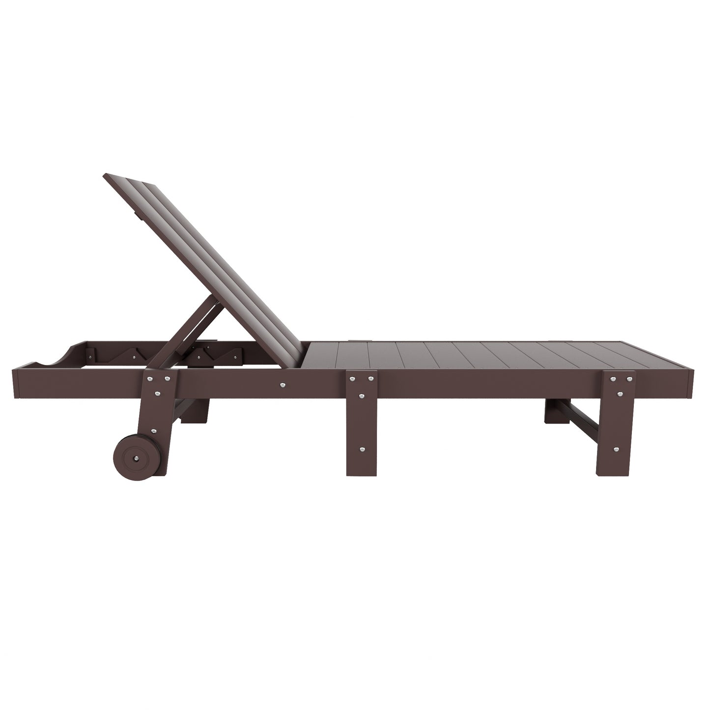 Malibu Modern All-Weather Outdoor Reclining Sun Lounger With Wheels