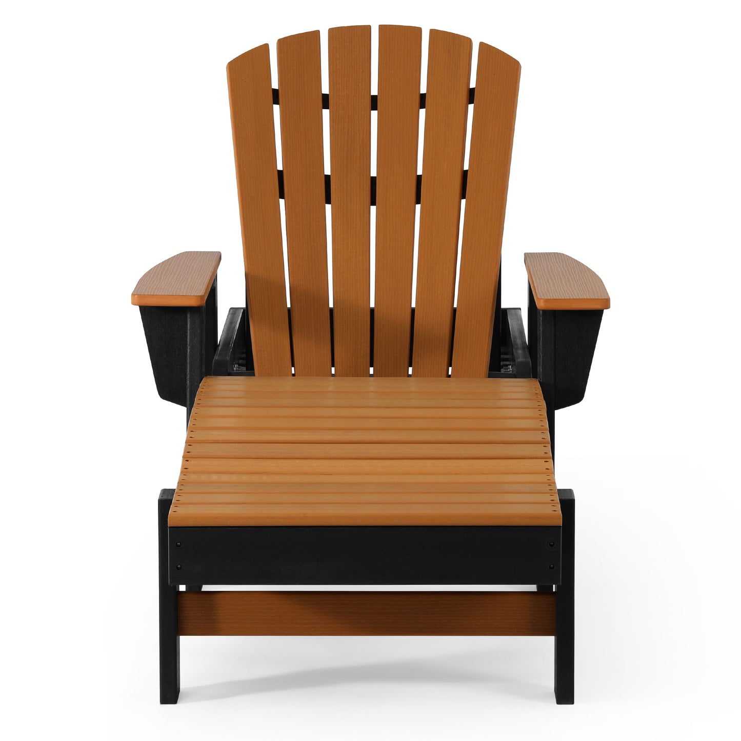 Heritage Ridge Adirondack Chaise Lounge with Arms and Wheels With Cup Holder