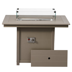 Sedona Rectangular 34" X 46" Dining Fire Pit Table