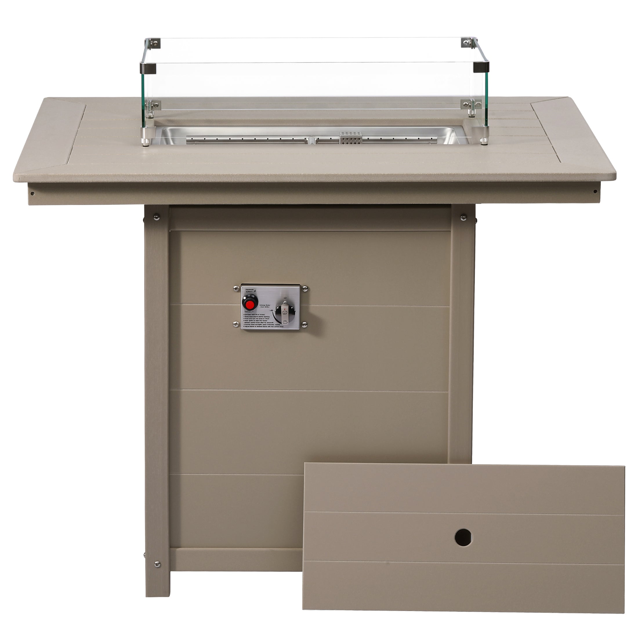 Sedona Rectangular 34" X 46" Counter Fire Pit Table