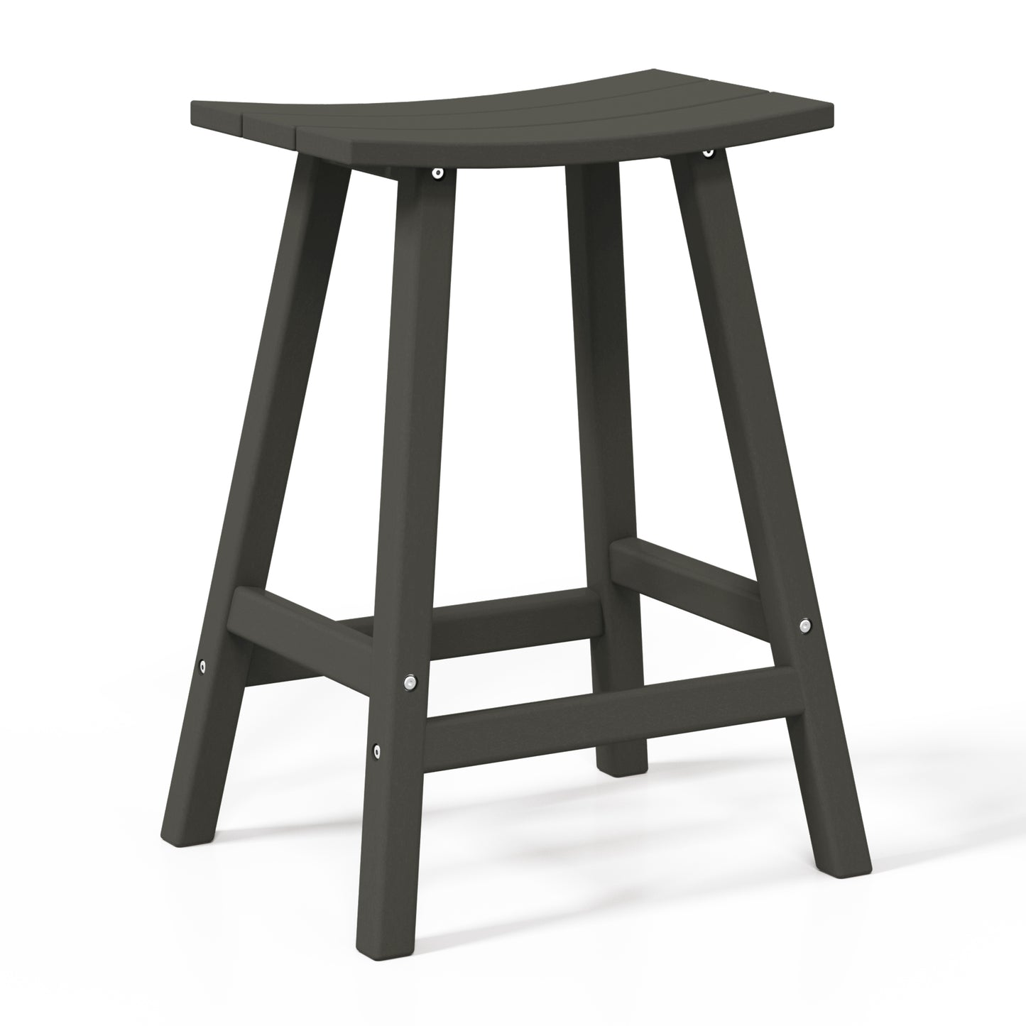 Stockholm All-Weather Outdoor Saddle Counter Stool (24" Height)
