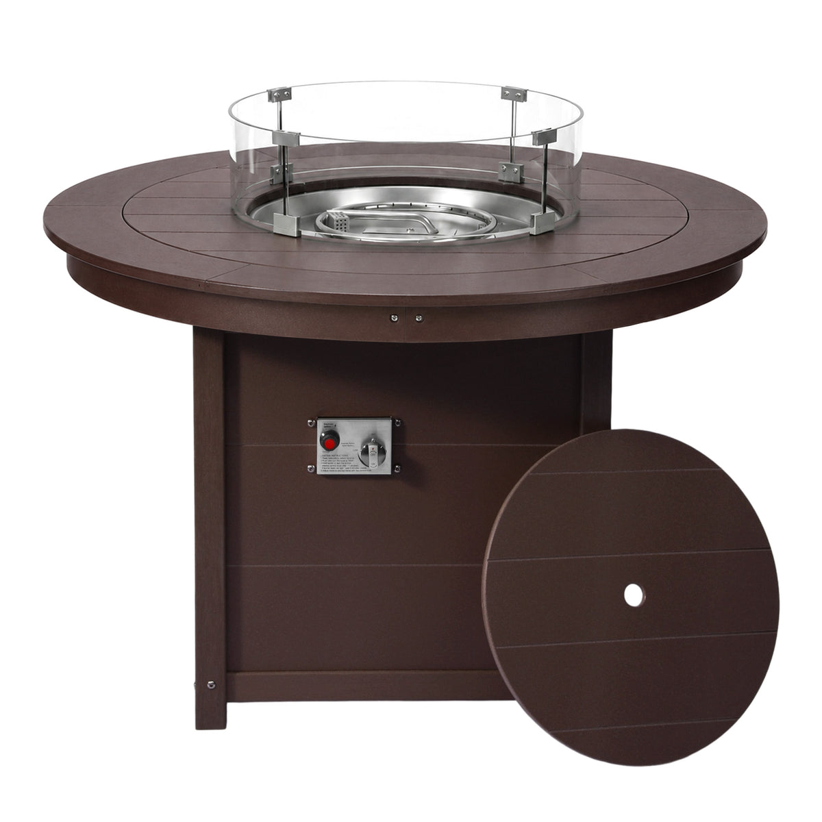 Sedona Round 47" Dining Fire Pit Table